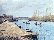 Seine bei Port Marly, Mit dem Sandhaufen Alfred Sisley